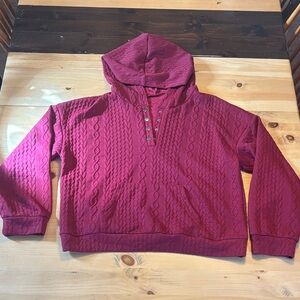 Burgundy Hooded Sweater- Like New